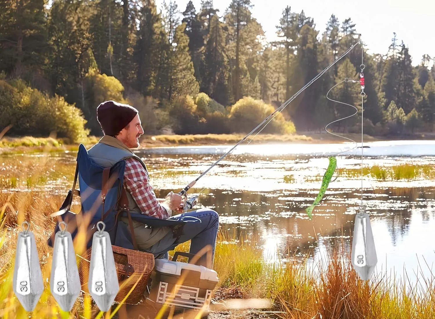 10Pcs Fishing Weights Sinkers Drop Shot Weights Hexagonal Sinkers Bullet Lead Fishing Sinkers Casting Lead Weights Torpedo Sinkers for Saltwater Freshwater Fishing-1oz(30g)