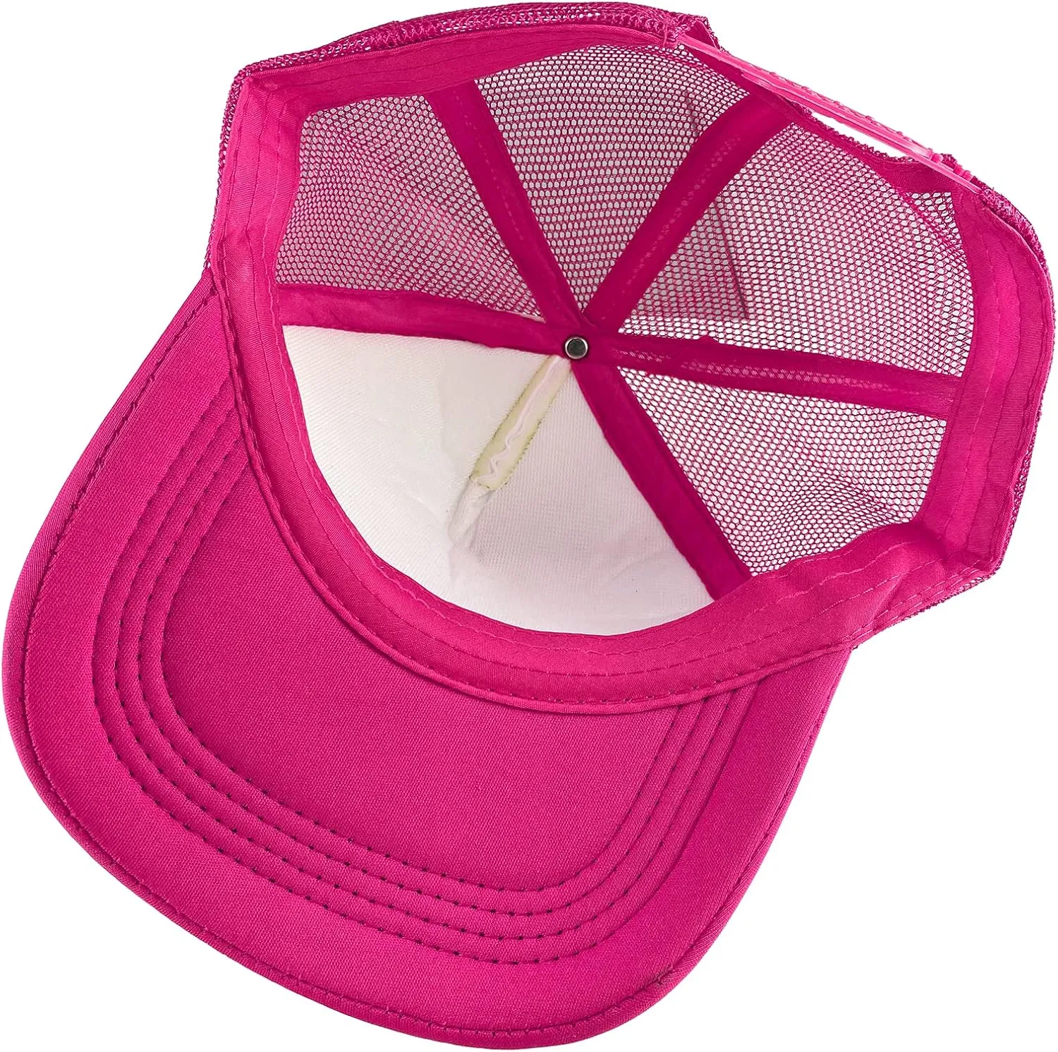 12 Pack Sublimation Blanks Hats,Customized Polyester Mesh Cap with Adjustable Snapback Strap for DIY Baseball Cap