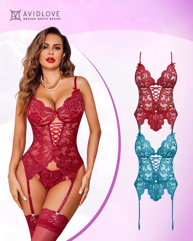 2 Pack Lace Lingerie Sets