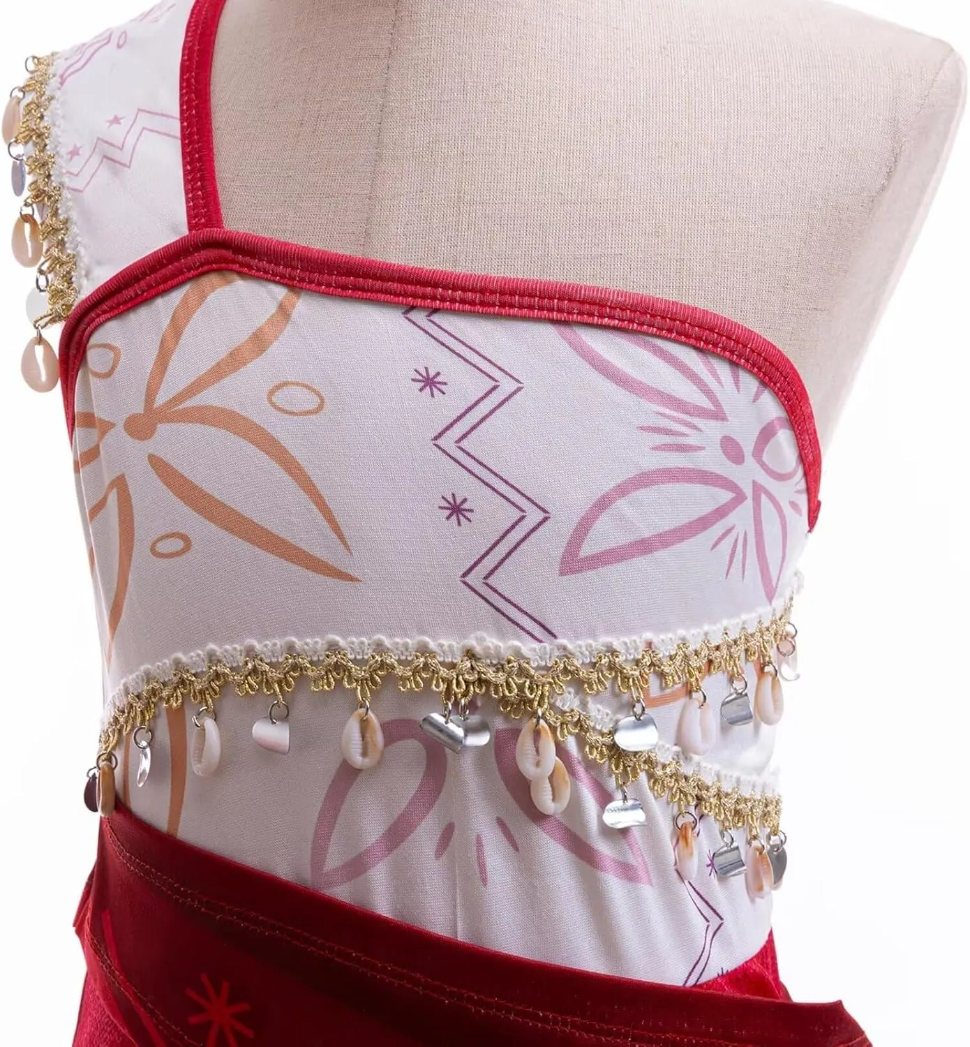 2025 Princess Adventure Ocean Costume for Girls Toddler Birthday Party Dress Up With Necklace and Anklet
