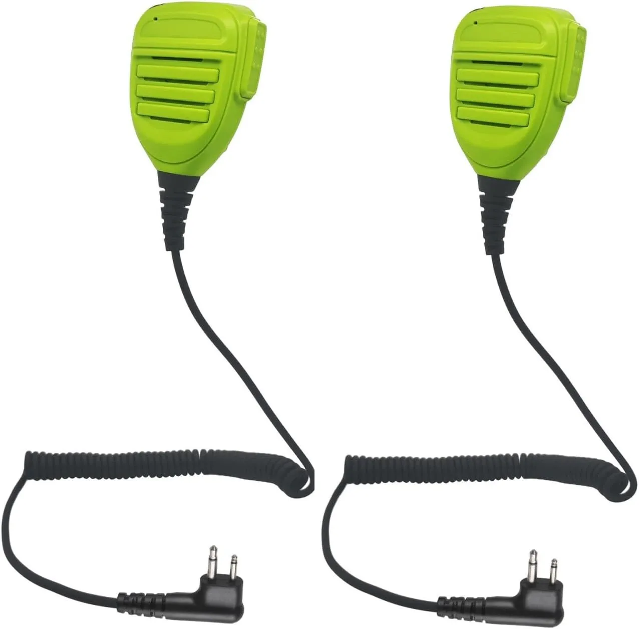 2Pack IP56 Waterproof Radio External Mic Small Palm Hand Microphone 2 Pin Walkie Talkie Speaker Mic for Motorola rmm2050 cp200d rdu4100 cls1410 cp200 cp100d cp185 mag one bpr40 cls1110 (Green)