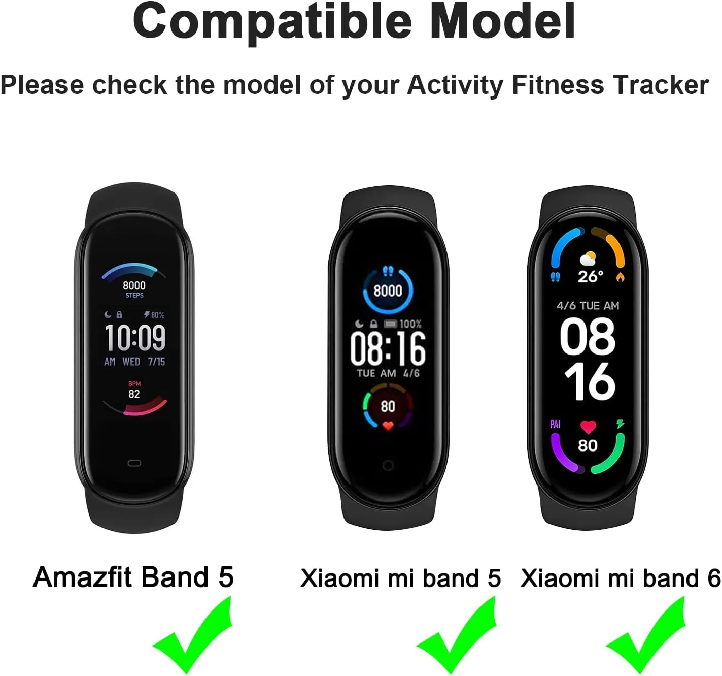 4 PACK Bands for Amazfit Band 5 Replacement Strap, Soft Silicone Sport Strap Wristband Compatible with Amazfit Band 5 Watchband Accessories