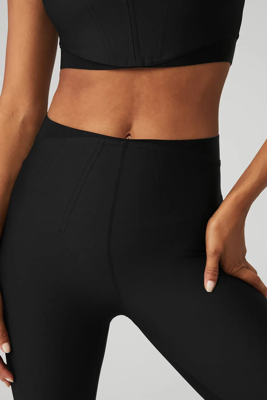 Airlift High-Waist 7/8 Corset Legging - Black