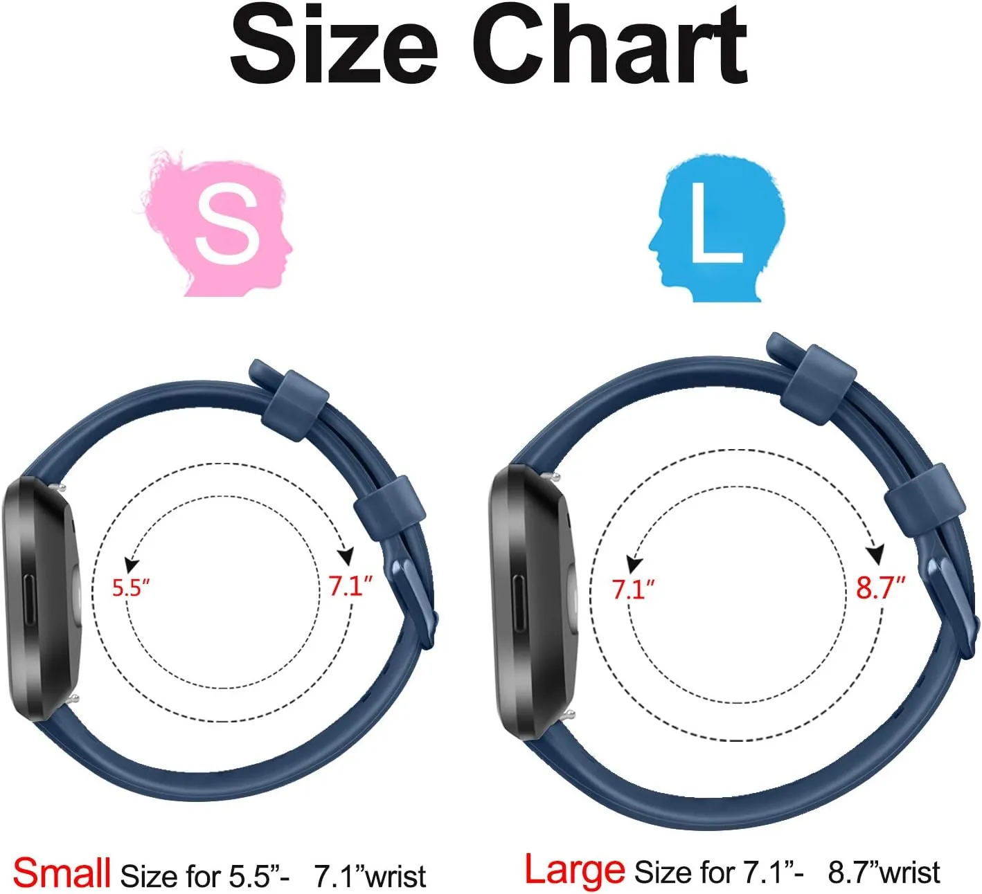 AK Sports Bands Compatible for Fitbit Versa 2, Soft Elastomer Multi-colors Replacement Wristbands for Fitbit Smart Watch