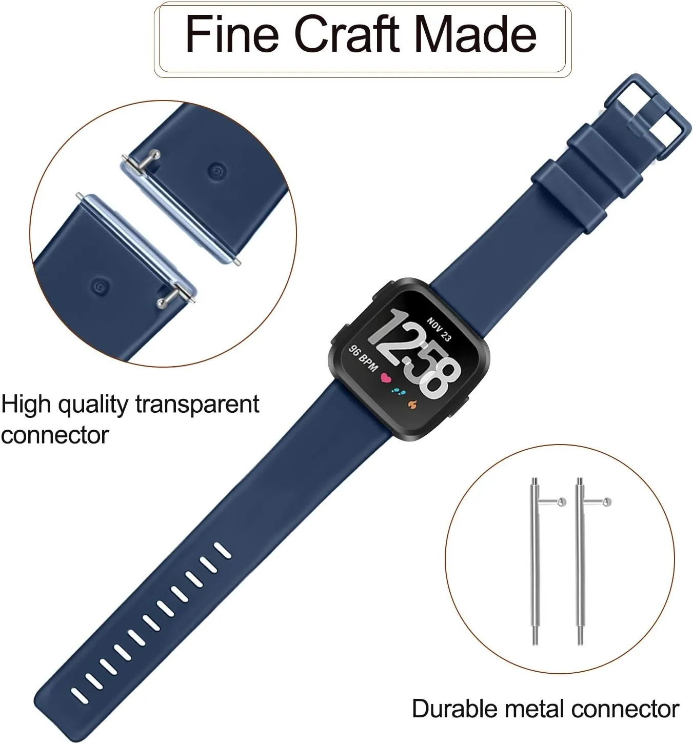 AK Sports Bands Compatible for Fitbit Versa 2, Soft Elastomer Multi-colors Replacement Wristbands for Fitbit Smart Watch