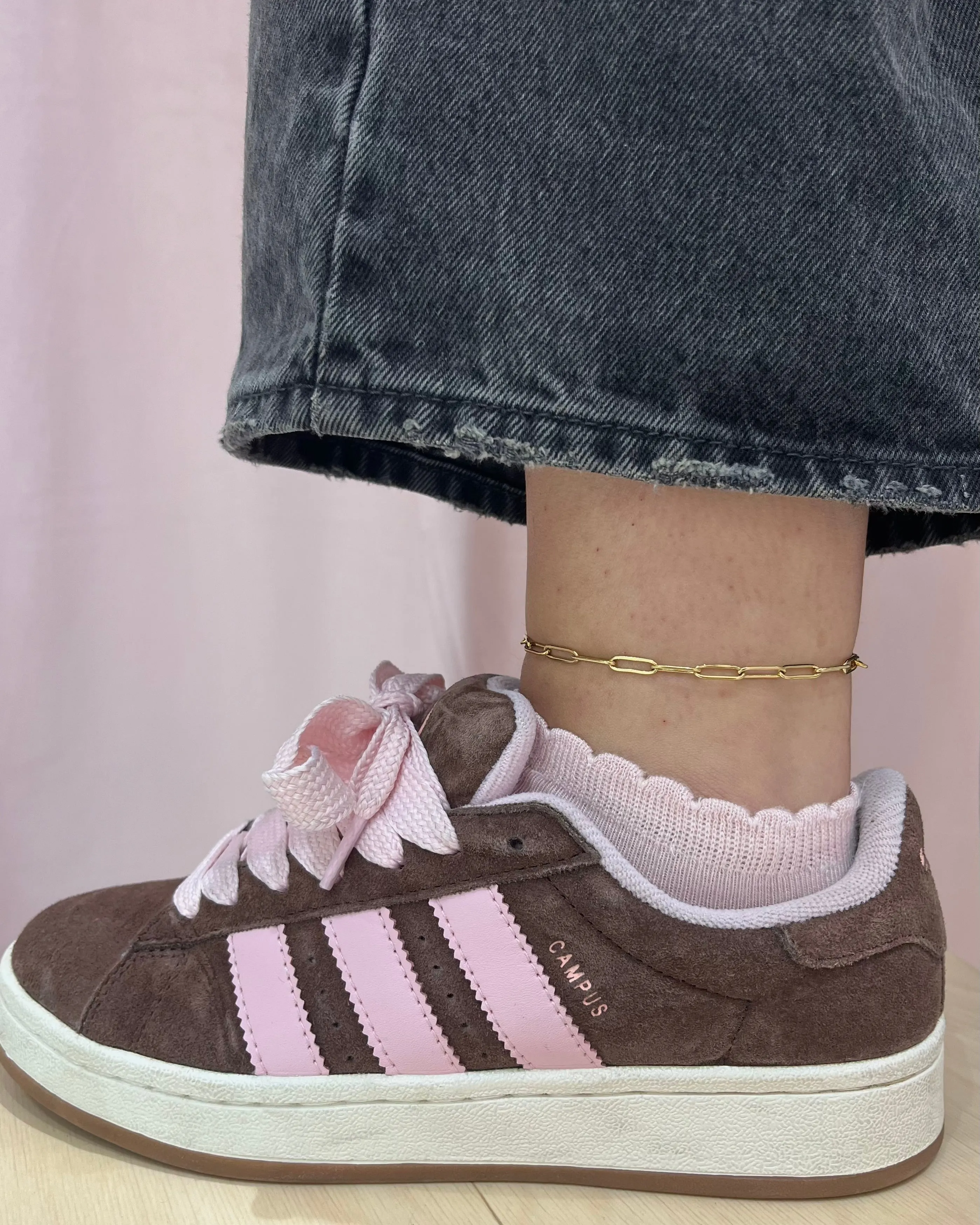 Anklet paper clip - shell