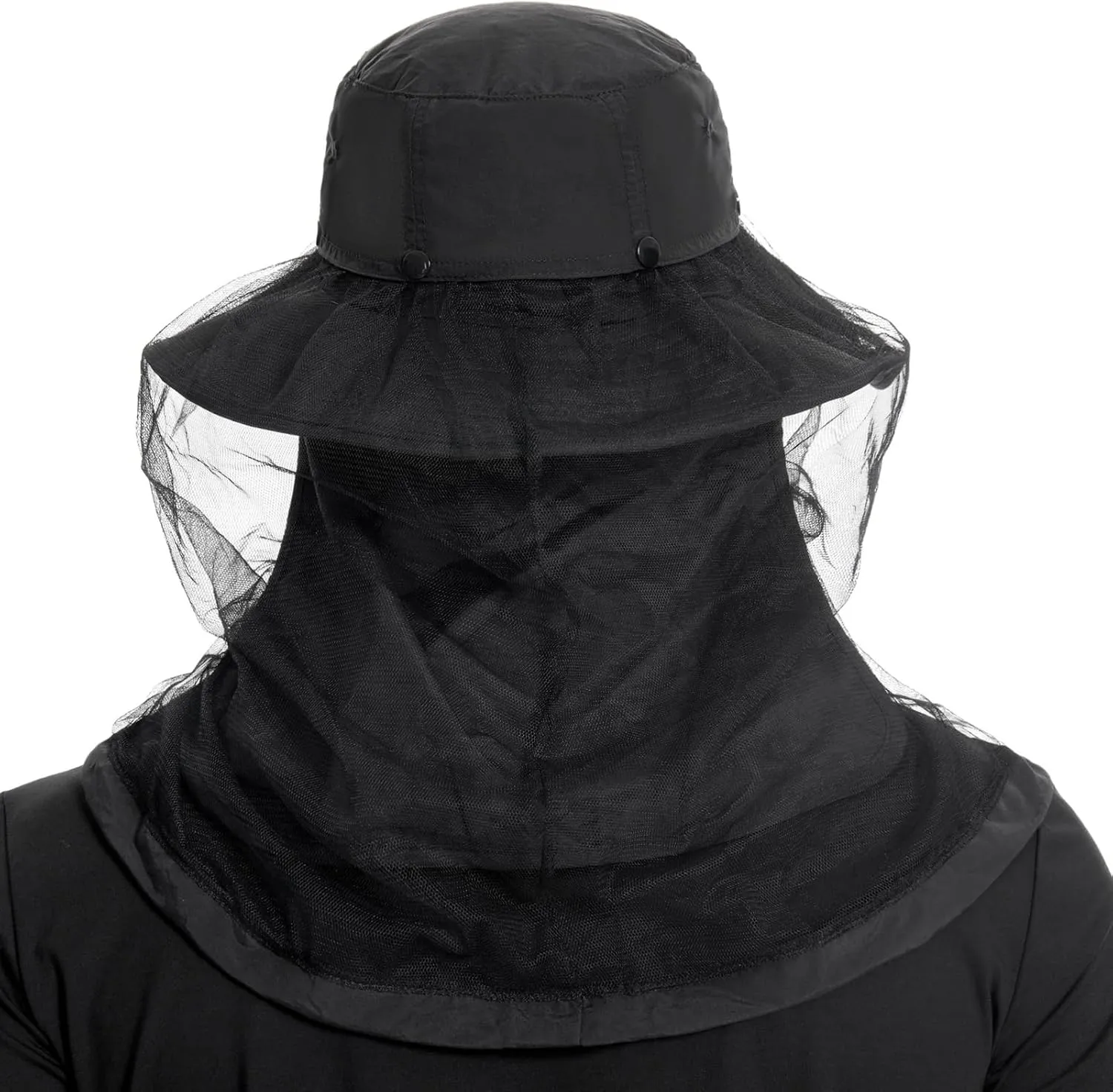 BASSDASH UPF 50 Mosquito Sun Hat with Hidden Head Net and Neck Flap for Men Women Outdoor Fishing Hiking Camping FH16
