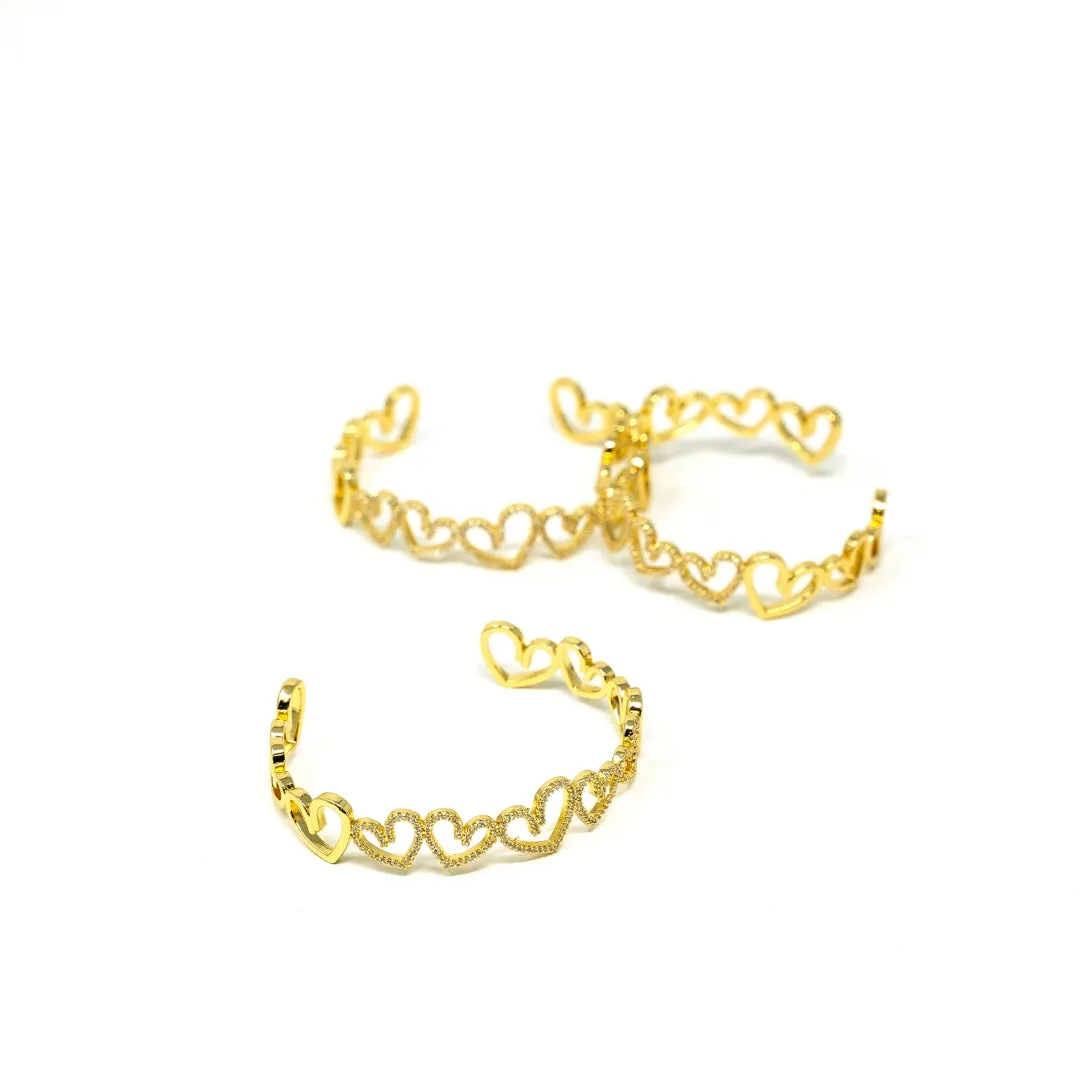 Be Mine Hearts Cuff