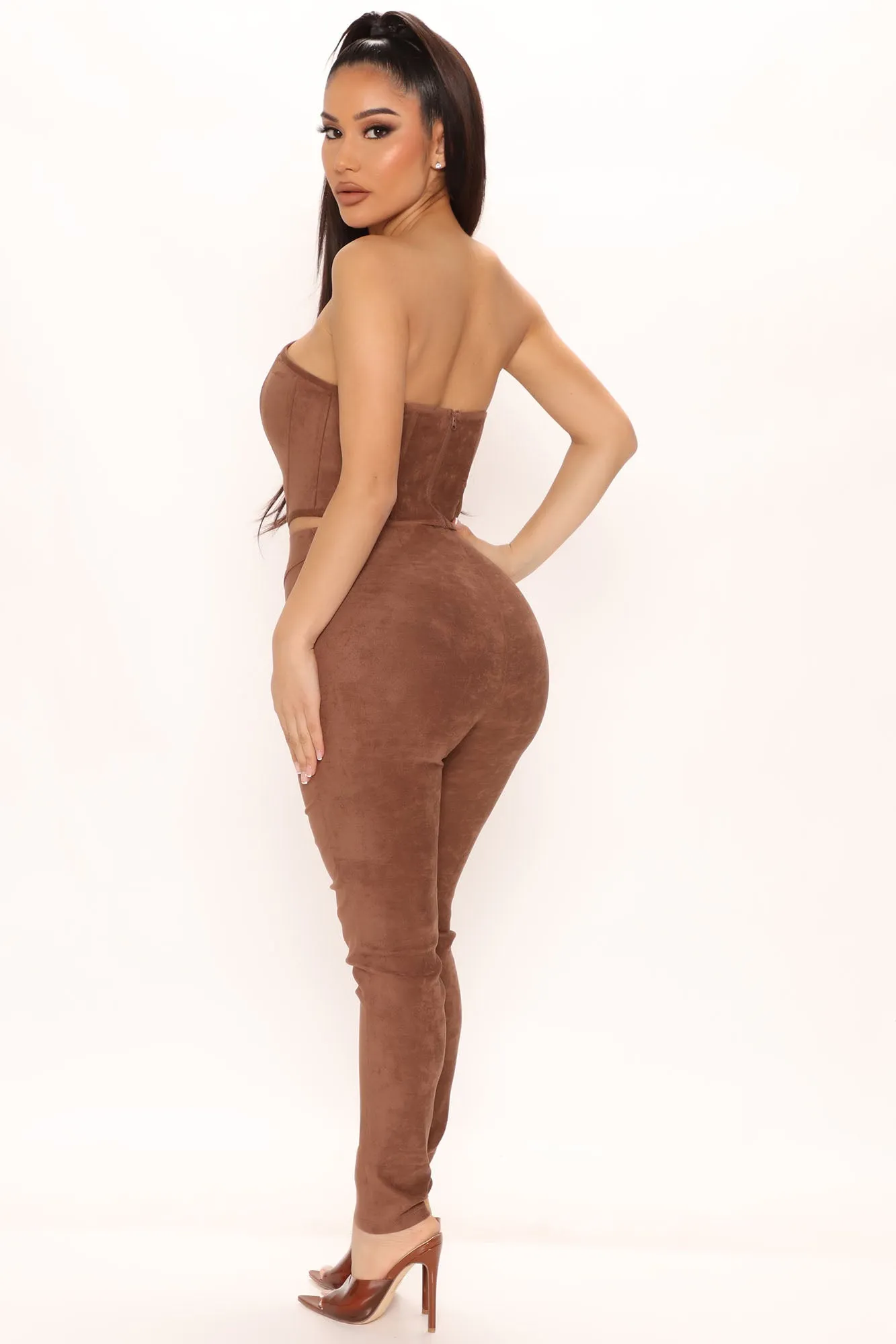 Because I Can Pant Set - Brown