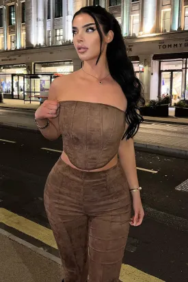 Because I Can Pant Set - Brown