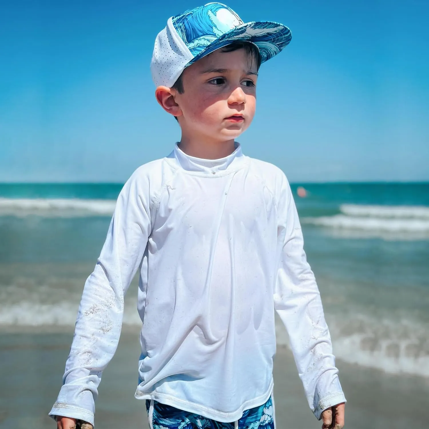 BIG ELEPHANT 3 Pack Kids Rash Guard Swim Shirt UPF 50  Long Sleeve Rashguard Swimwear Surf Tops Sun Protection for Boys Girls