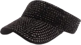 Bling Shiny Rhinestones Sun Visor hat Cap for Women,Adjustable Summer Beach Visor Caps Running Tennis Golf Sun hat