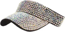 Bling Shiny Rhinestones Sun Visor hat Cap for Women,Adjustable Summer Beach Visor Caps Running Tennis Golf Sun hat