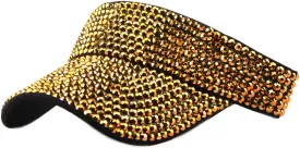 Bling Shiny Rhinestones Sun Visor hat Cap for Women,Adjustable Summer Beach Visor Caps Running Tennis Golf Sun hat