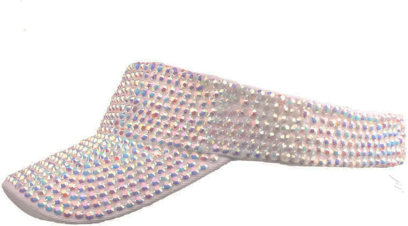Bling Shiny Rhinestones Sun Visor hat Cap for Women,Adjustable Summer Beach Visor Caps Running Tennis Golf Sun hat