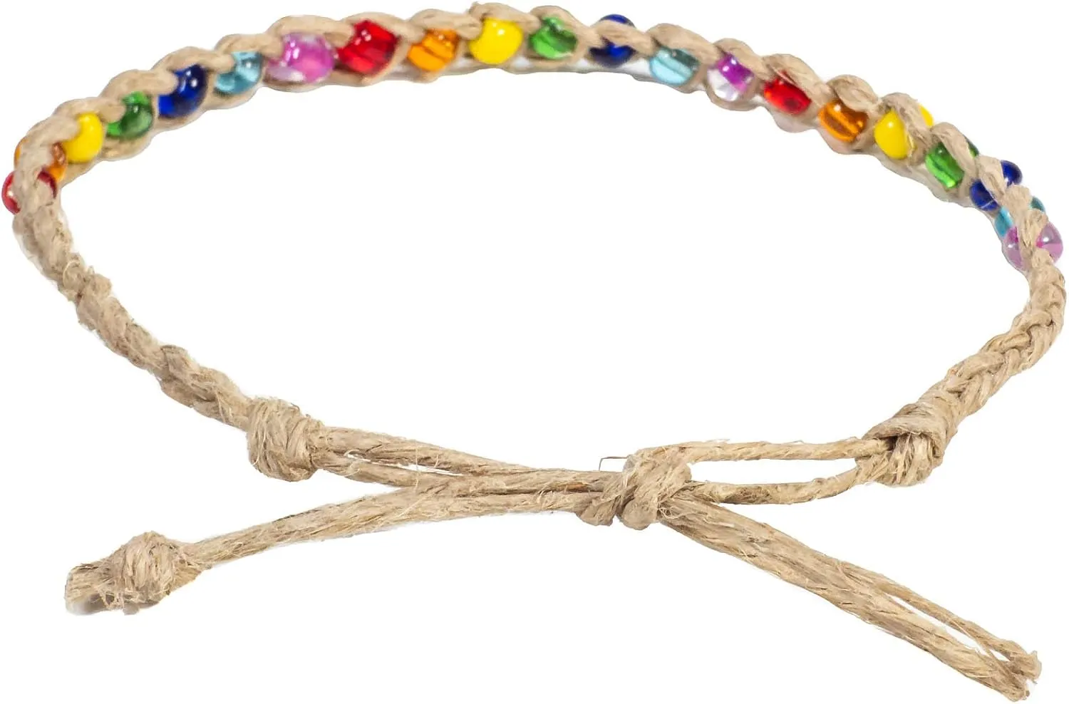 BlueRica Hemp Anklet with Glass Beads