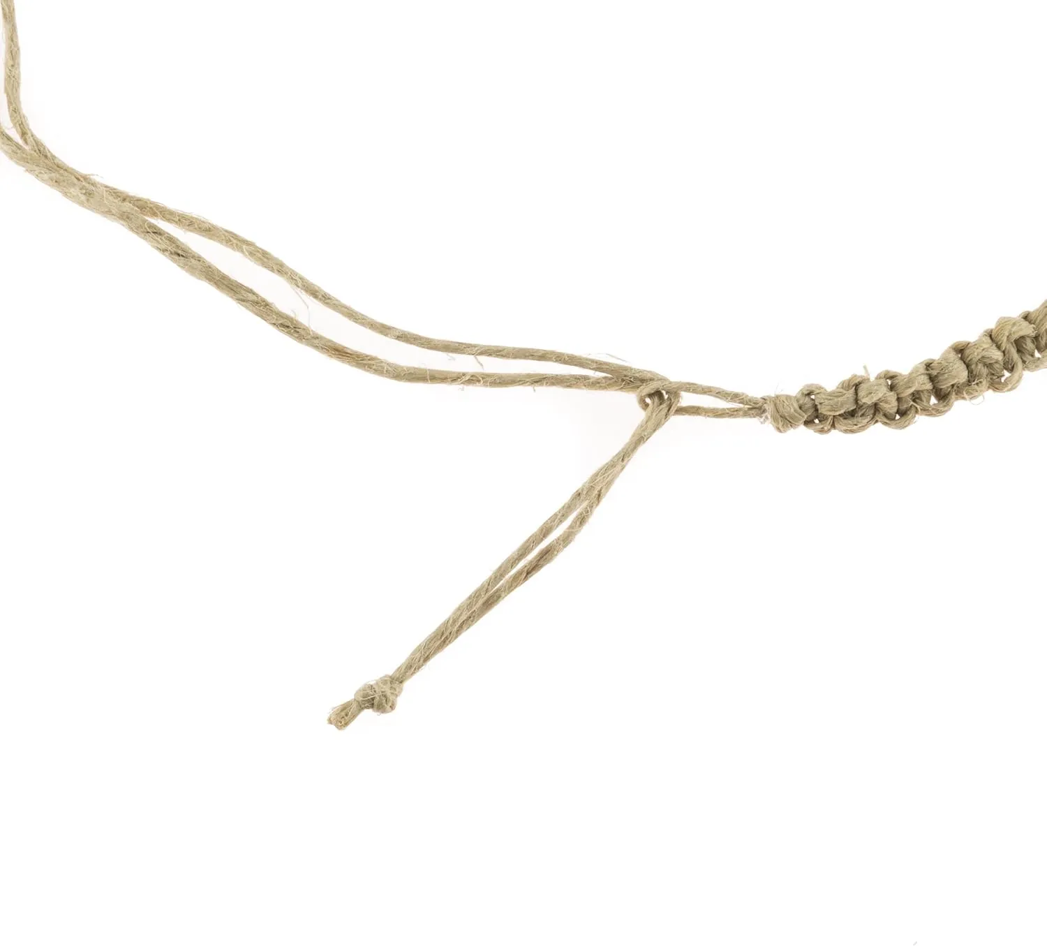 BlueRica Hemp Anklet with Glass Beads