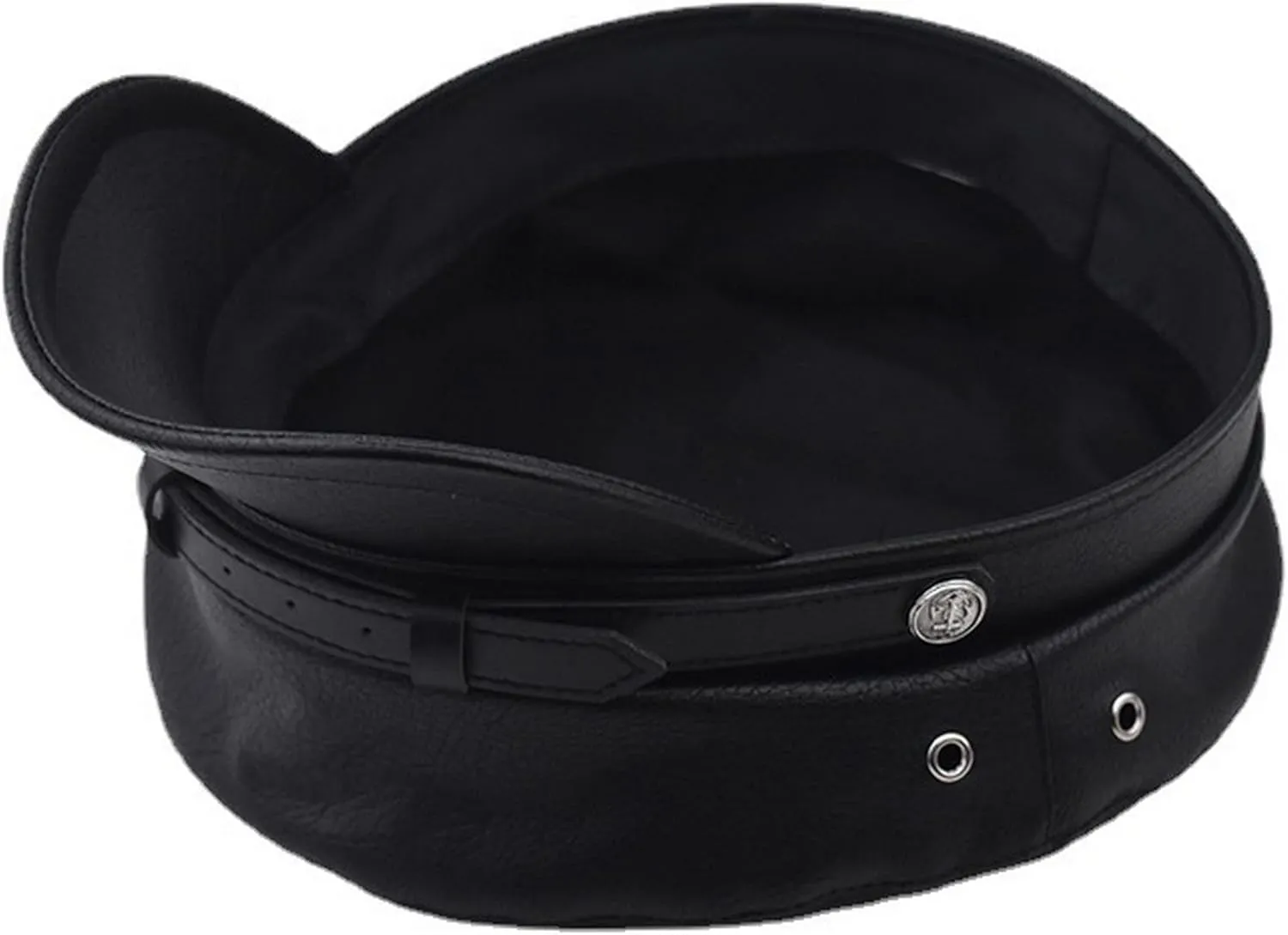 Brcus Women Yacht Captain Sailor Hat PU Newsboy Cabbie Baker Boy Peaked Beret Cap