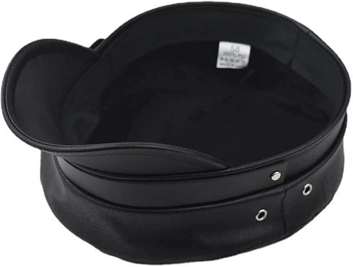 Brcus Women Yacht Captain Sailor Hat PU Newsboy Cabbie Baker Boy Peaked Beret Cap