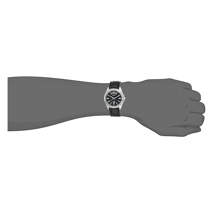 Casio Men's Black dial Black Band Analog Quartz Watch - MTP-1370L-1AVDF