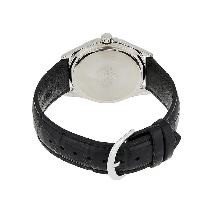 Casio Men's Black dial Black Band Analog Quartz Watch - MTP-1370L-1AVDF