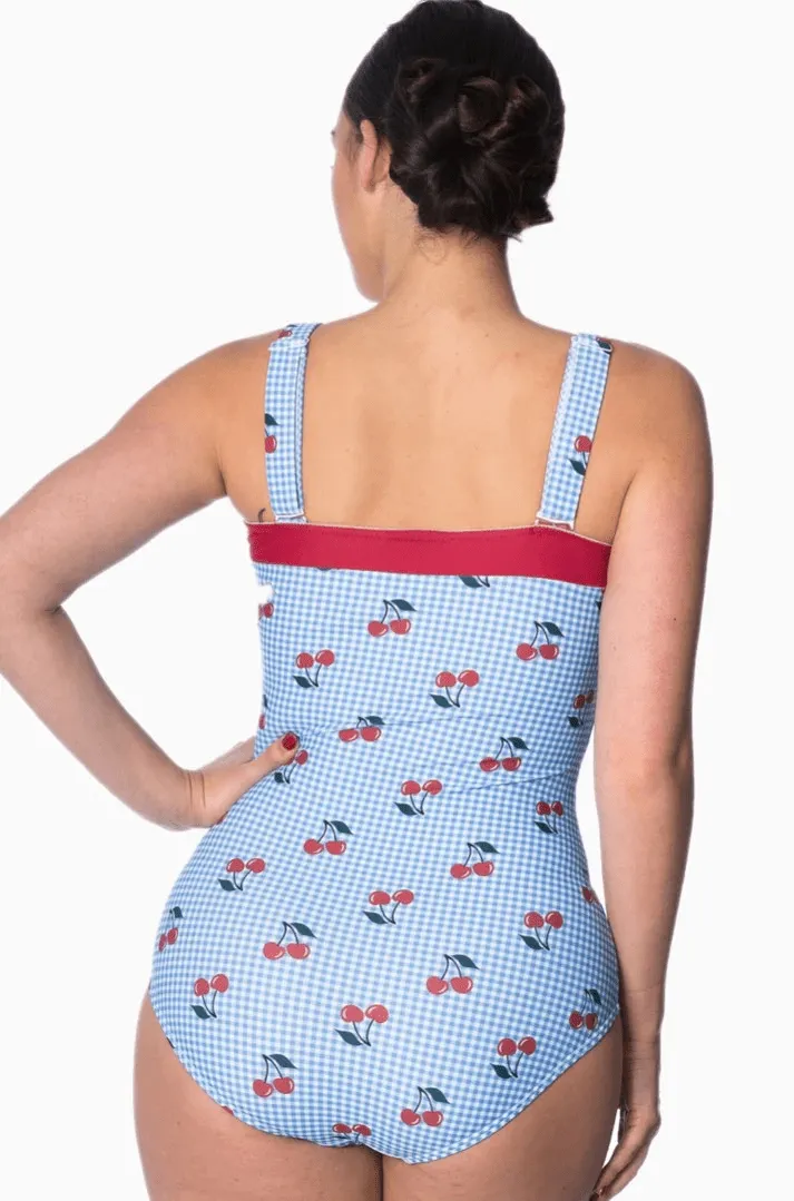 Cherry Love Vintage Style Swimsuit by Banned Retro