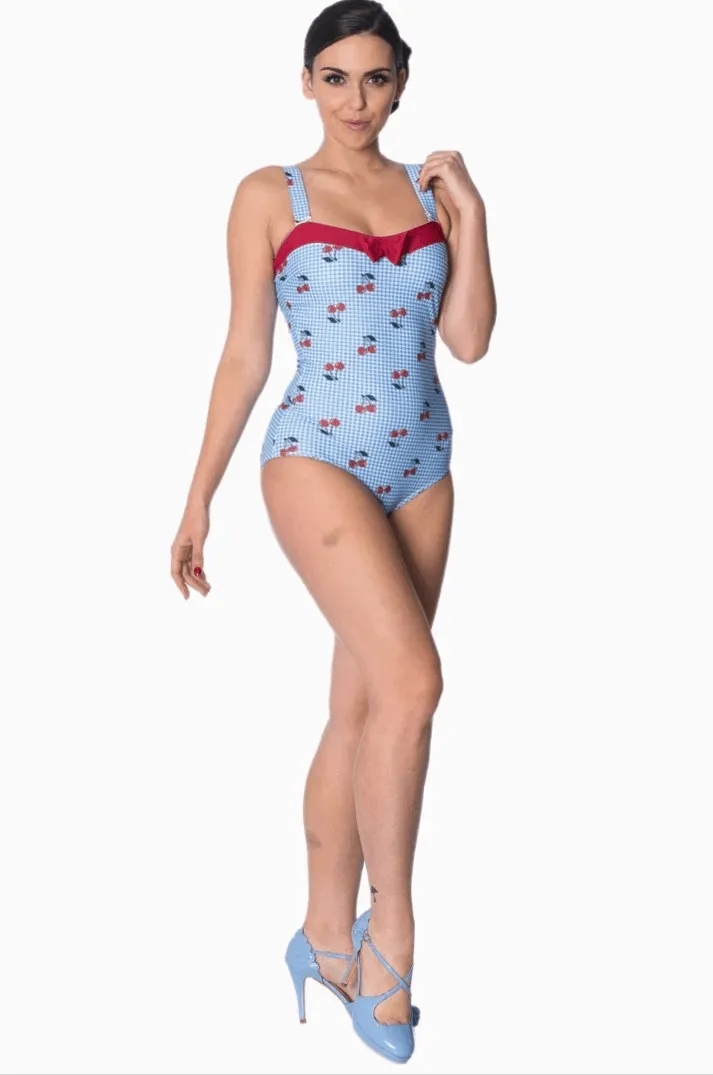 Cherry Love Vintage Style Swimsuit by Banned Retro
