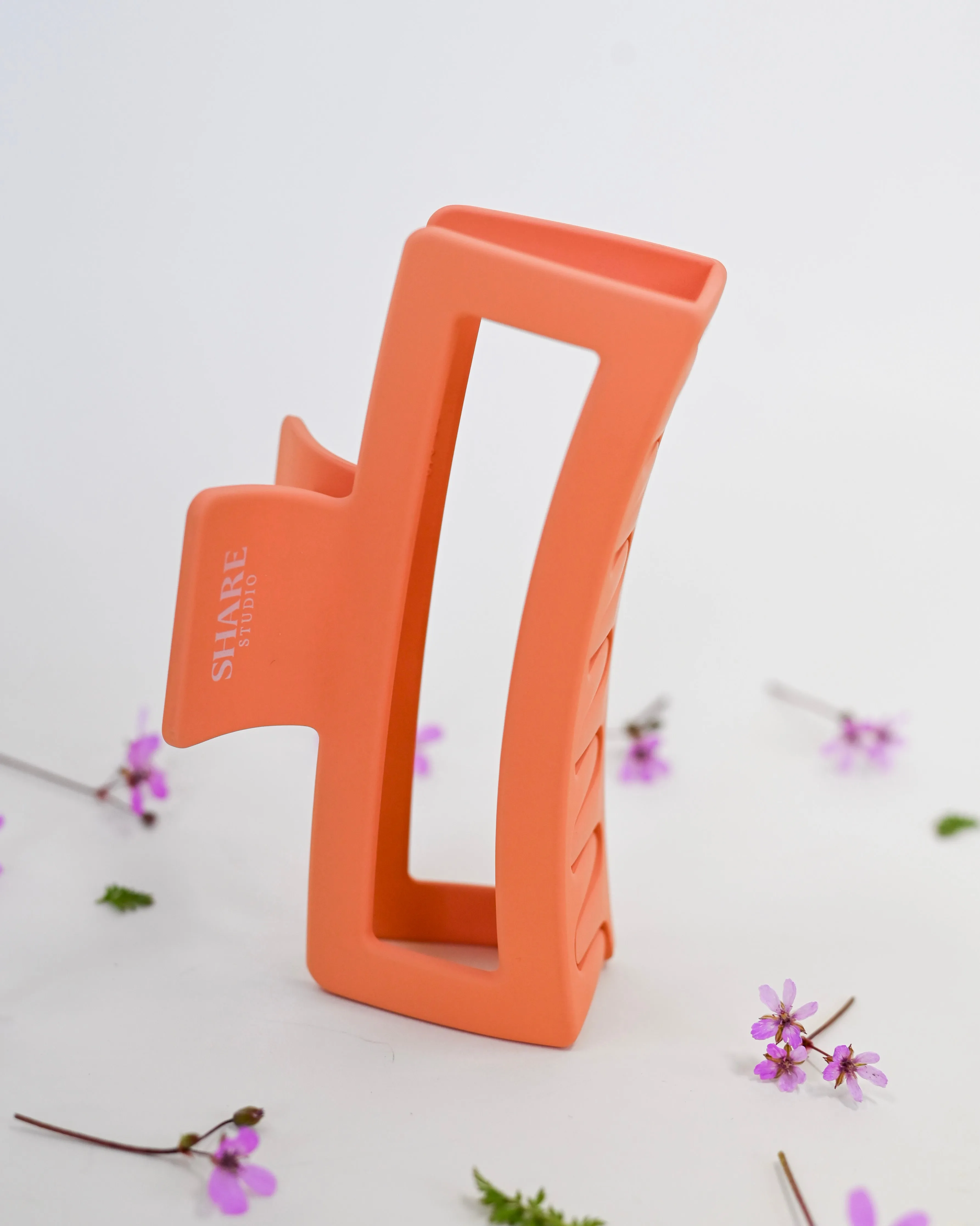 Coral Matte Jumbo Claw Clip