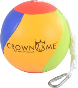 CROWN ME Tetherball Ball and Rope Set- Tetherball Ball with Rope and Carabineer Hoop, Two-Needles Pump