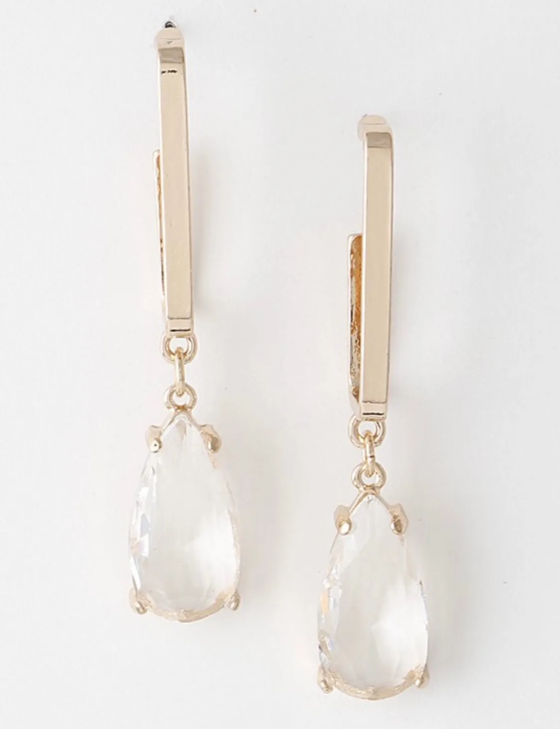 Crystal Teardrop Dangle Earrings