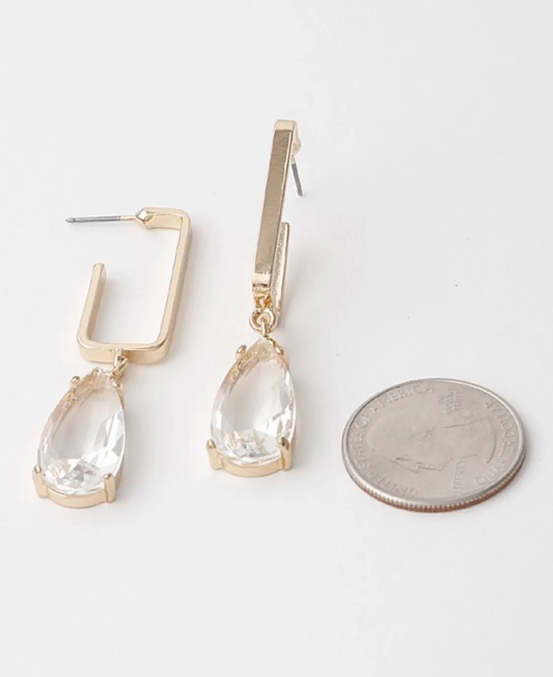 Crystal Teardrop Dangle Earrings