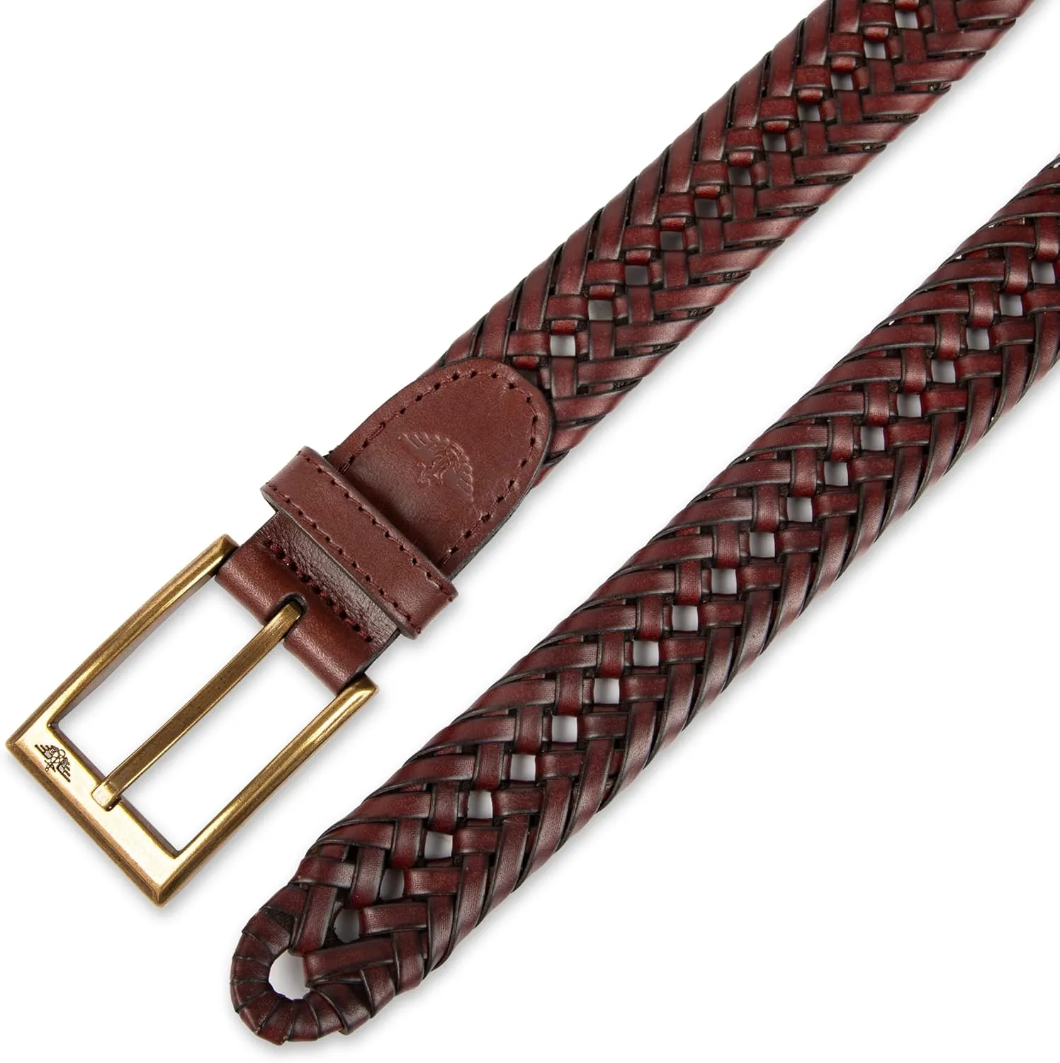 Dockers Mens Leather Braided Fully Adjustable Belt