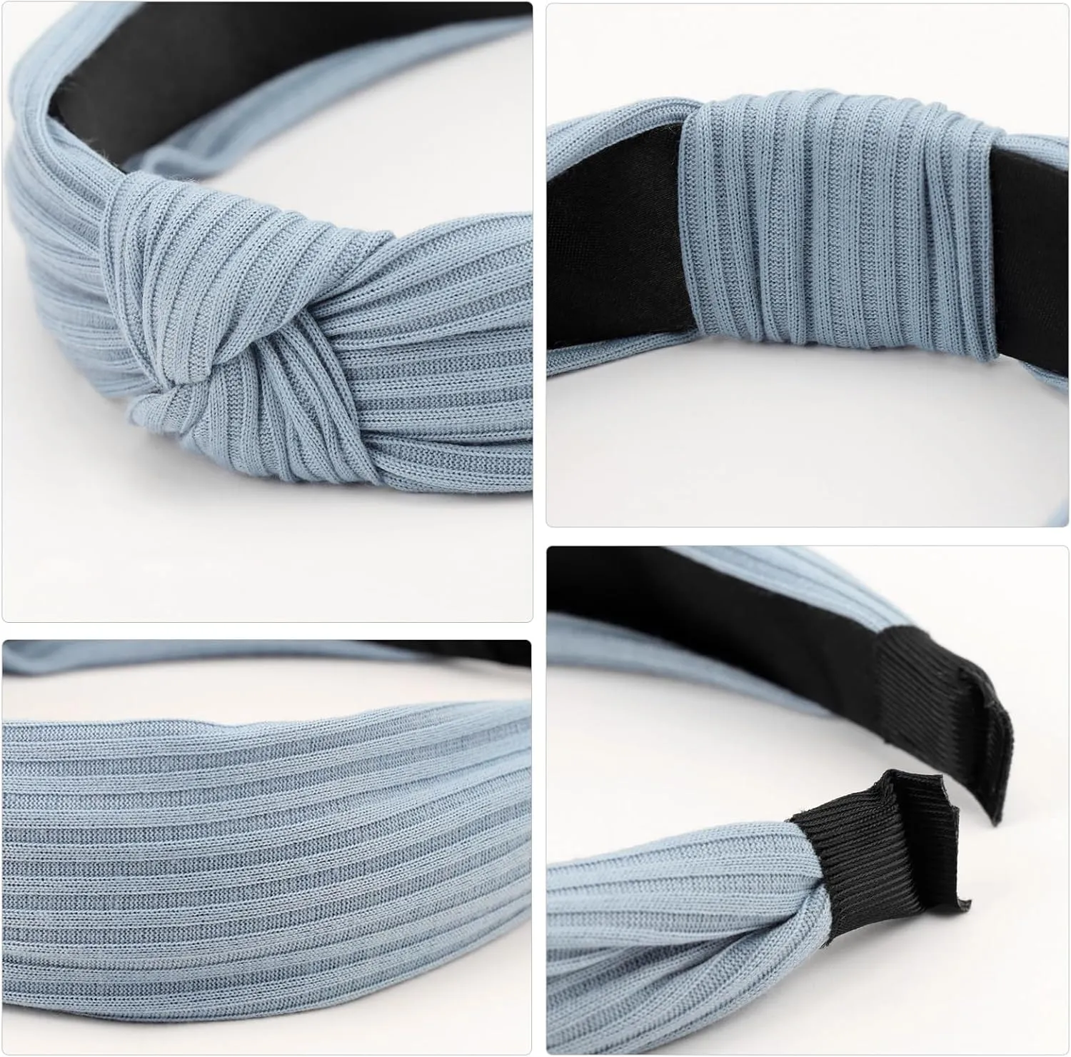 DRESHOW 8 Pack Knotted Headbands for Women Wide Turban Headband Yoga Exercise Ribbing Hair Hoop Hair Bands Accessories