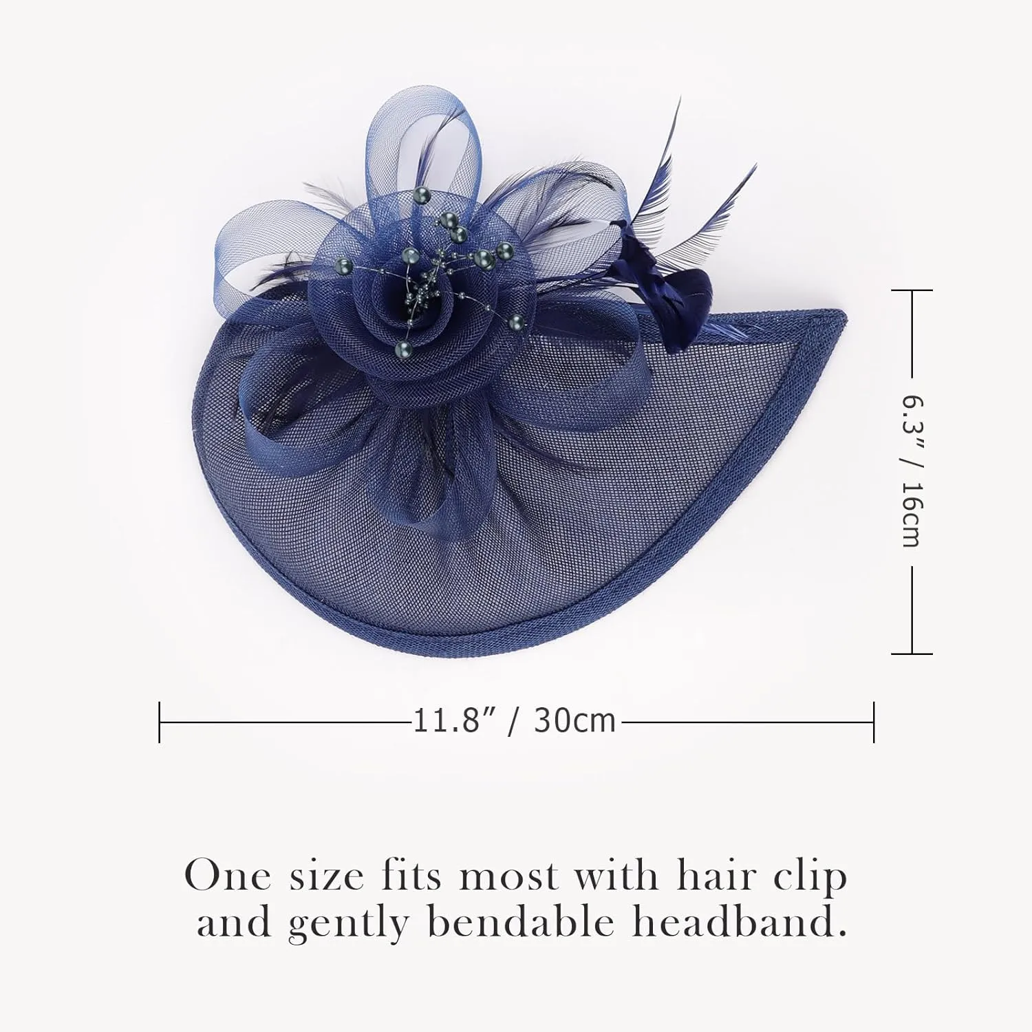 DRESHOW Women Fascinator Hats Tea Party Hat Vintage Pillbox Hat Headband for Cocktail