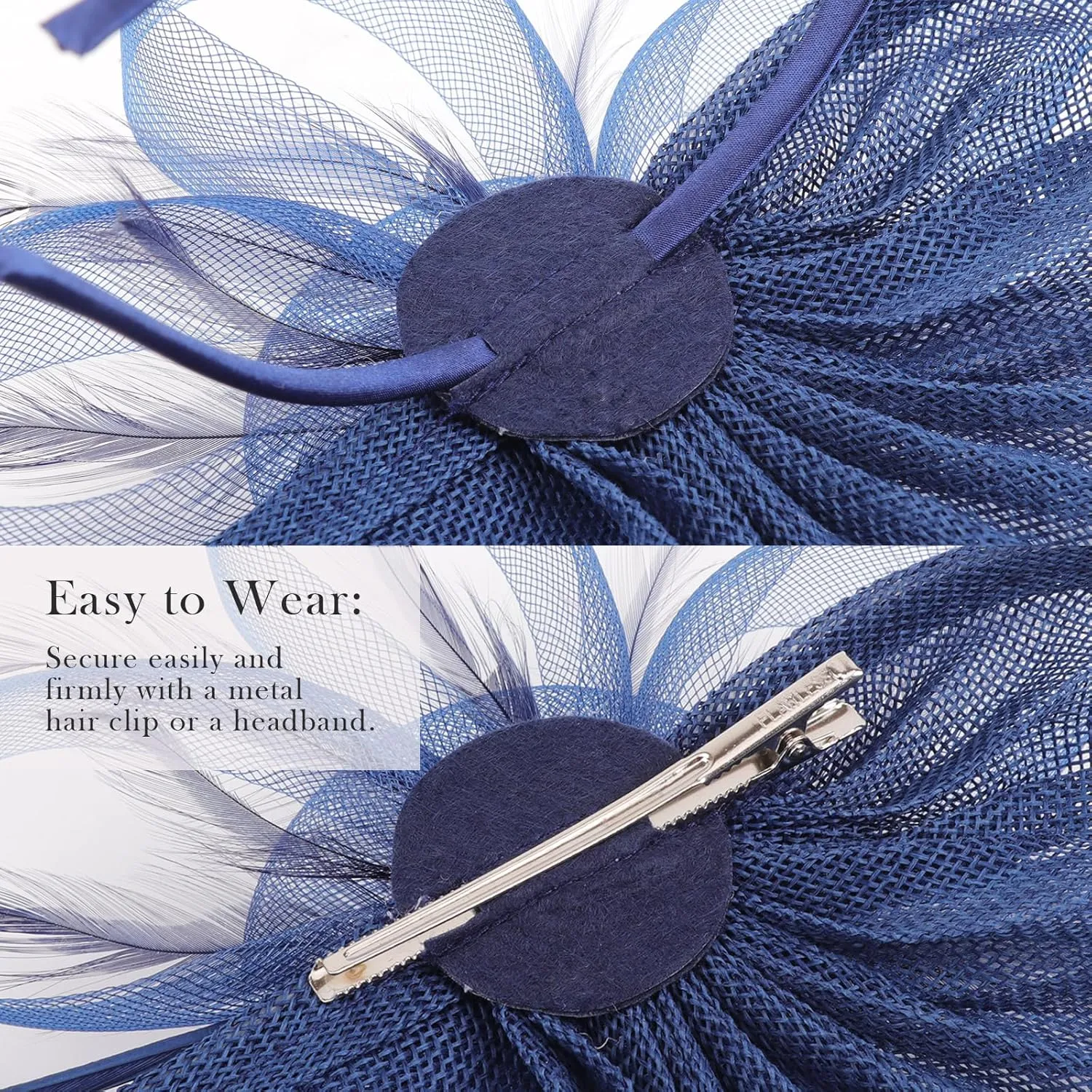 DRESHOW Women Fascinator Hats Tea Party Hat Vintage Pillbox Hat Headband for Cocktail