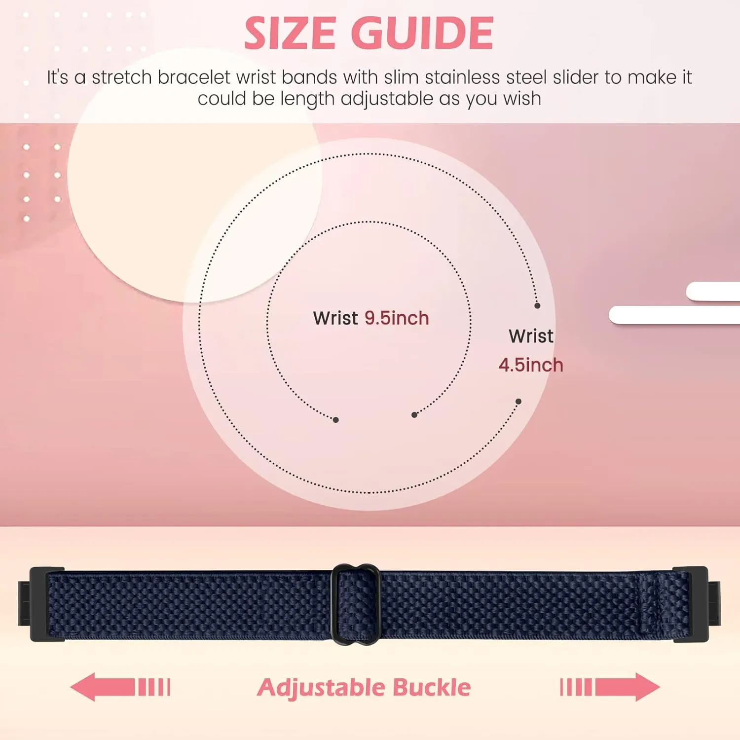 Elastic Watch Band Compatible with Fitbit Inspire /3/2/HR/Ace 2/3, Soft Nylon Sport Wristband Replacement Straps For Women & Men