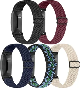 Elastic Watch Band Compatible with Fitbit Inspire /3/2/HR/Ace 2/3, Soft Nylon Sport Wristband Replacement Straps For Women & Men