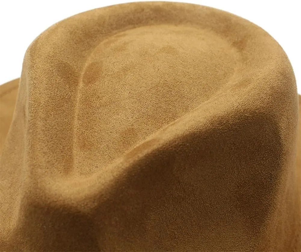 Ethnic Suede Fedora Hats Unisex Newsboy Cap Suede Panama Hats Solid Retro Fedora for Men Women 2025