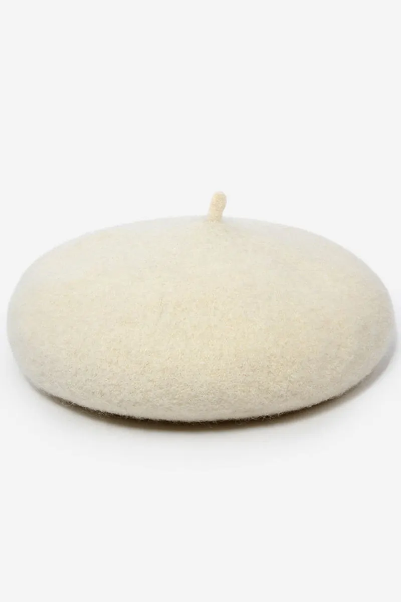 FASHION SOLID FUZZY BERET