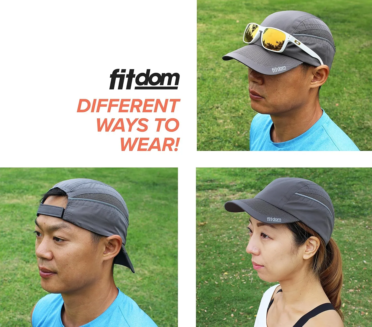 Fitdom Lightweight All Sports Cap Perfect Hat for Running, Hiking, Tennis, Golf