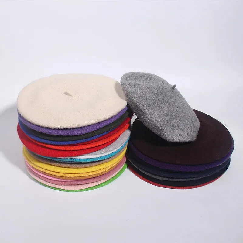 French Style Wool Beret Hat - Elegant and Comfortable