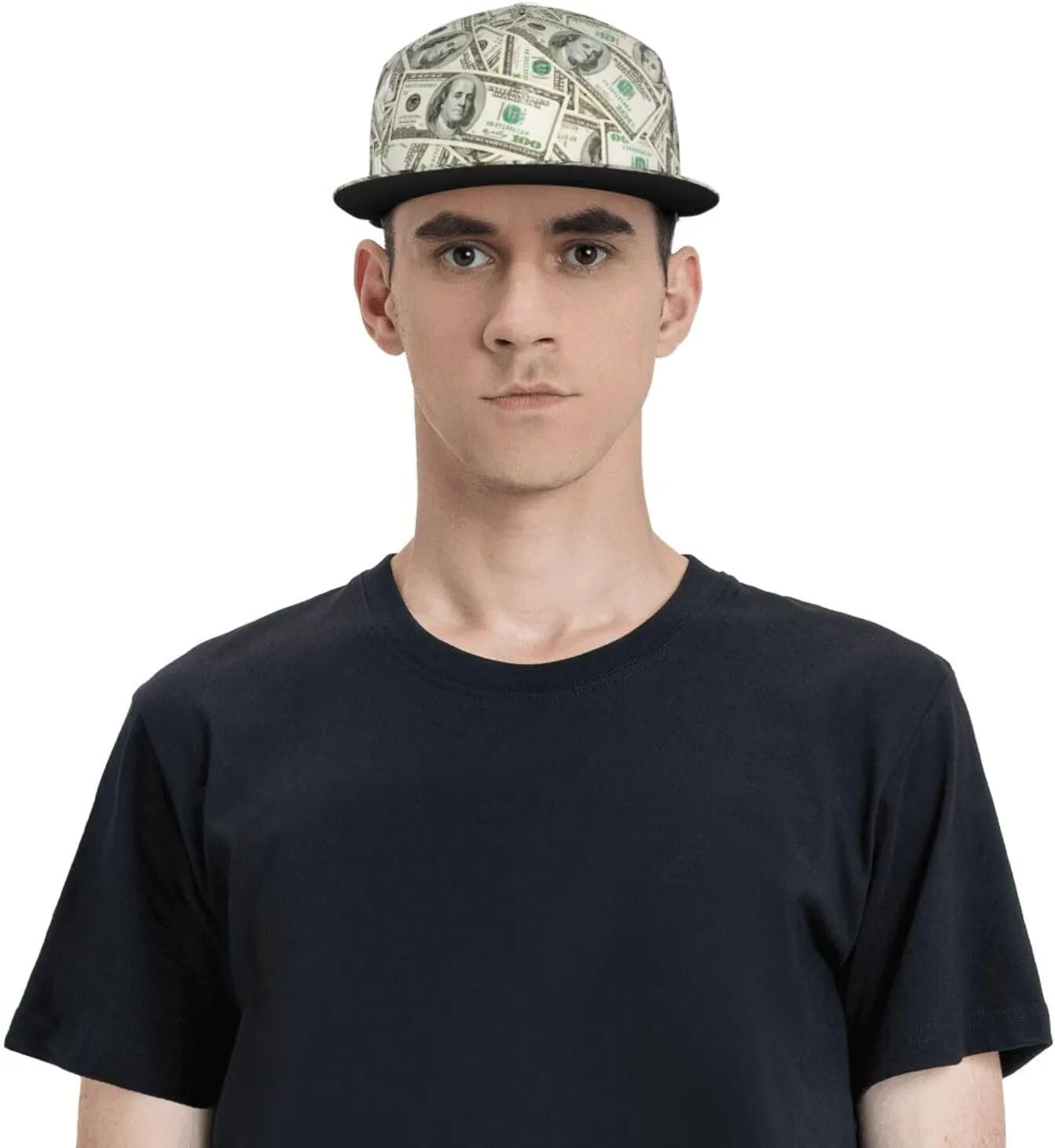 Funny Baseball Cap, Flat-Brimmed Hat, Adjustable Snapback Hat for Men and Women