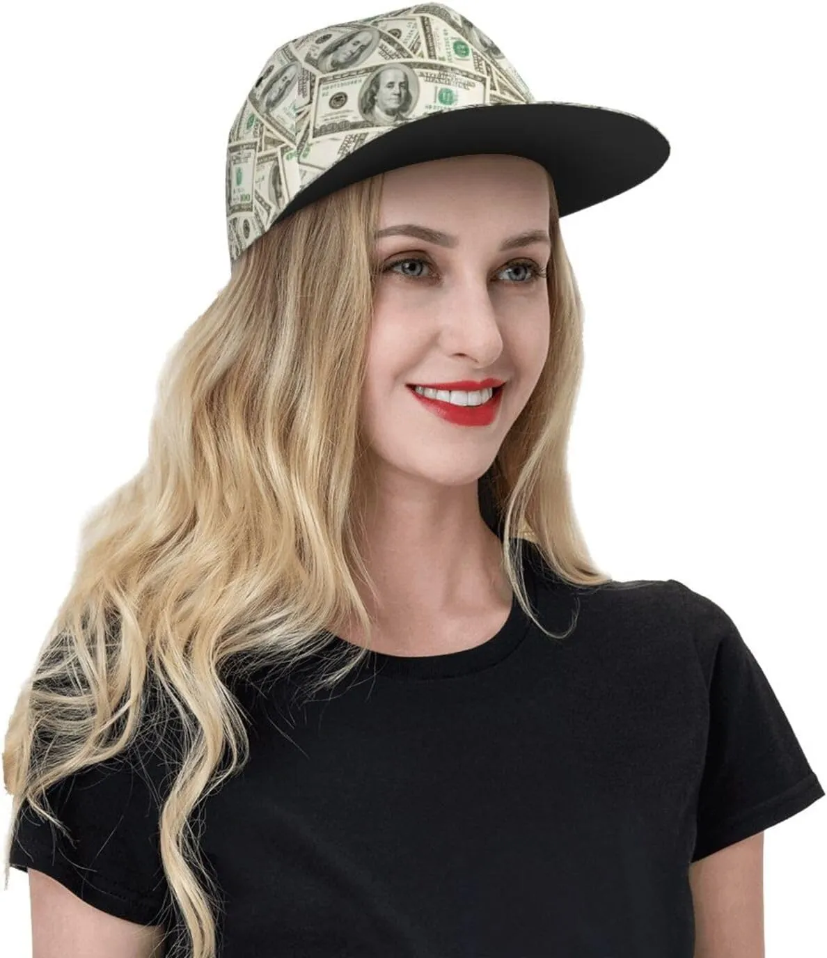 Funny Baseball Cap, Flat-Brimmed Hat, Adjustable Snapback Hat for Men and Women