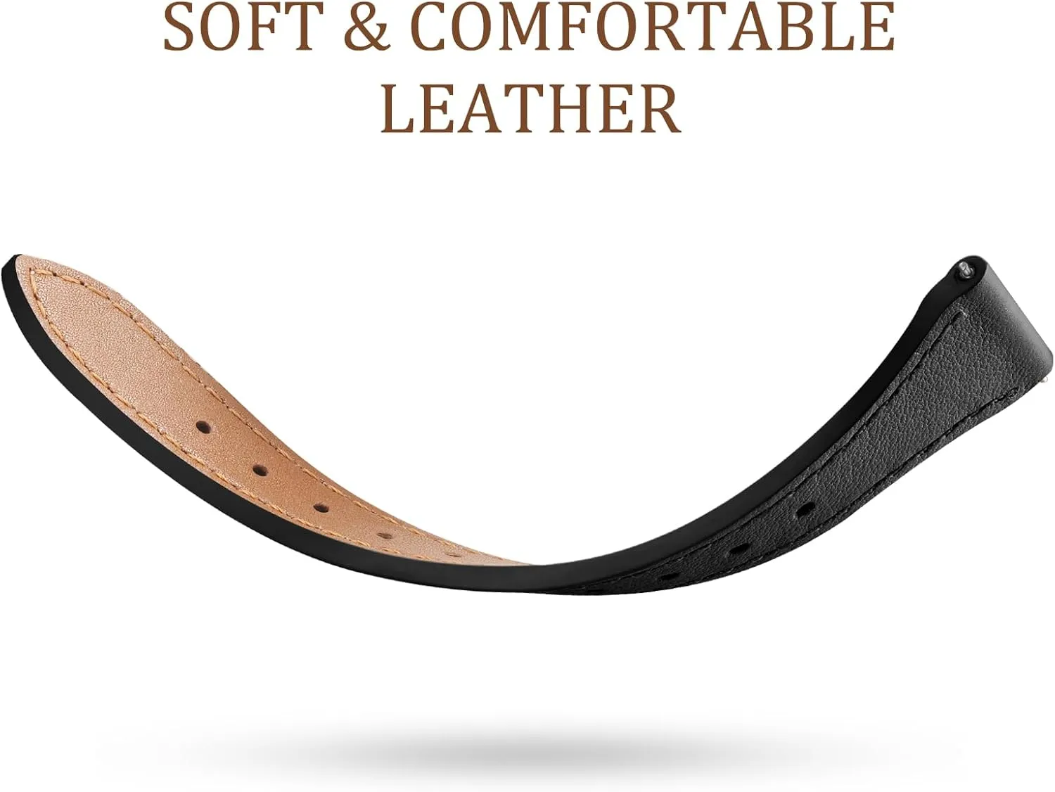 GEAK Slim Leather Band Compatible with Galaxy Watch 7 Band/6 5 4 FE 40mm 44mm/5 pro 45mm/Classic/Galaxy Active 2, 20mm Genuine Leather Strap with Quick Release Buckle for Samsung Watch Bands Women