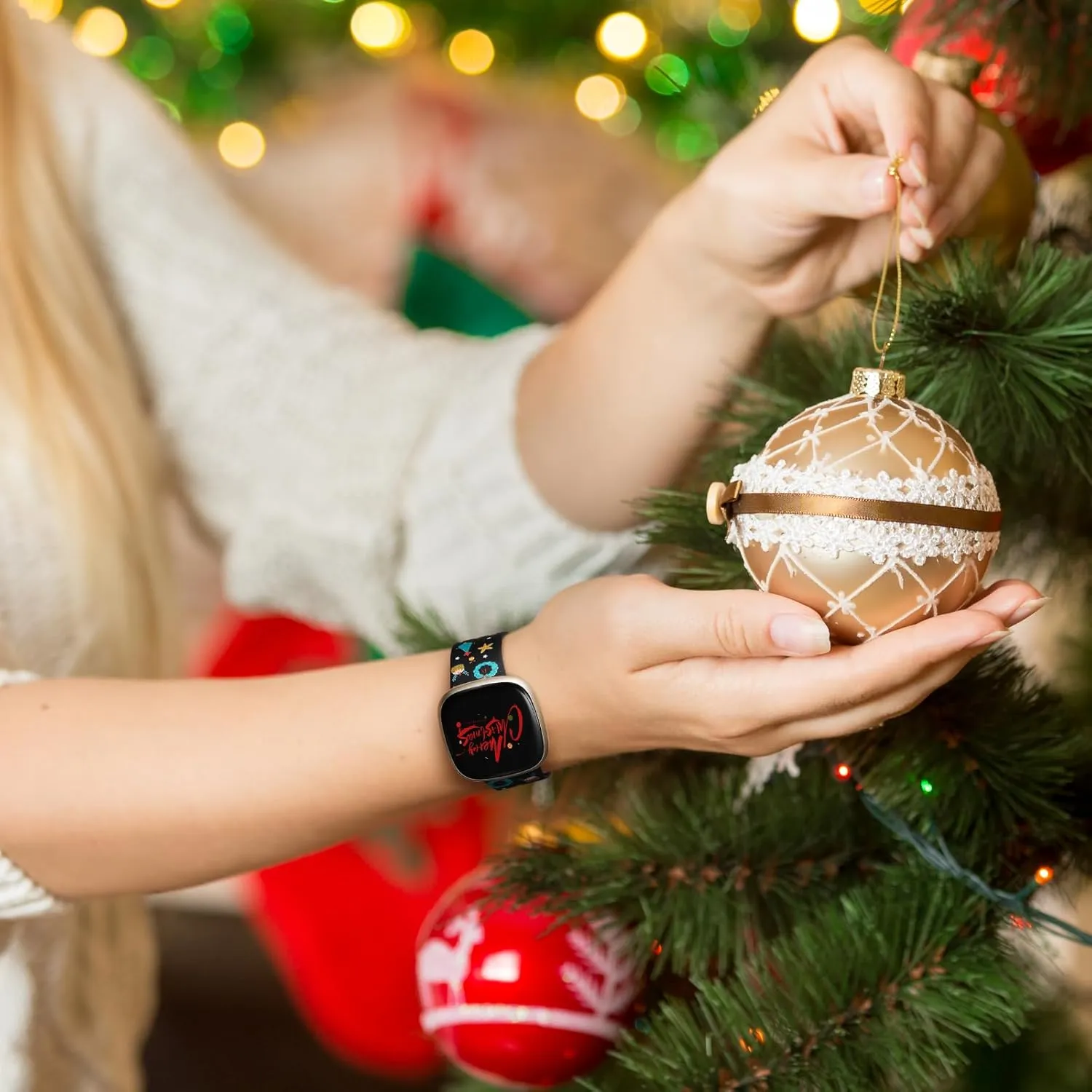 Getino Sport Band Compatible with Fitbit Versa 4 Bands/Versa 3 Bands & Fitbit Sense Bands/Sense 2 Bands for Women Men, Soft Replacement Strap Accessories for Fitbit Sense/Sense 2/Versa 4/Versa 3 Watch