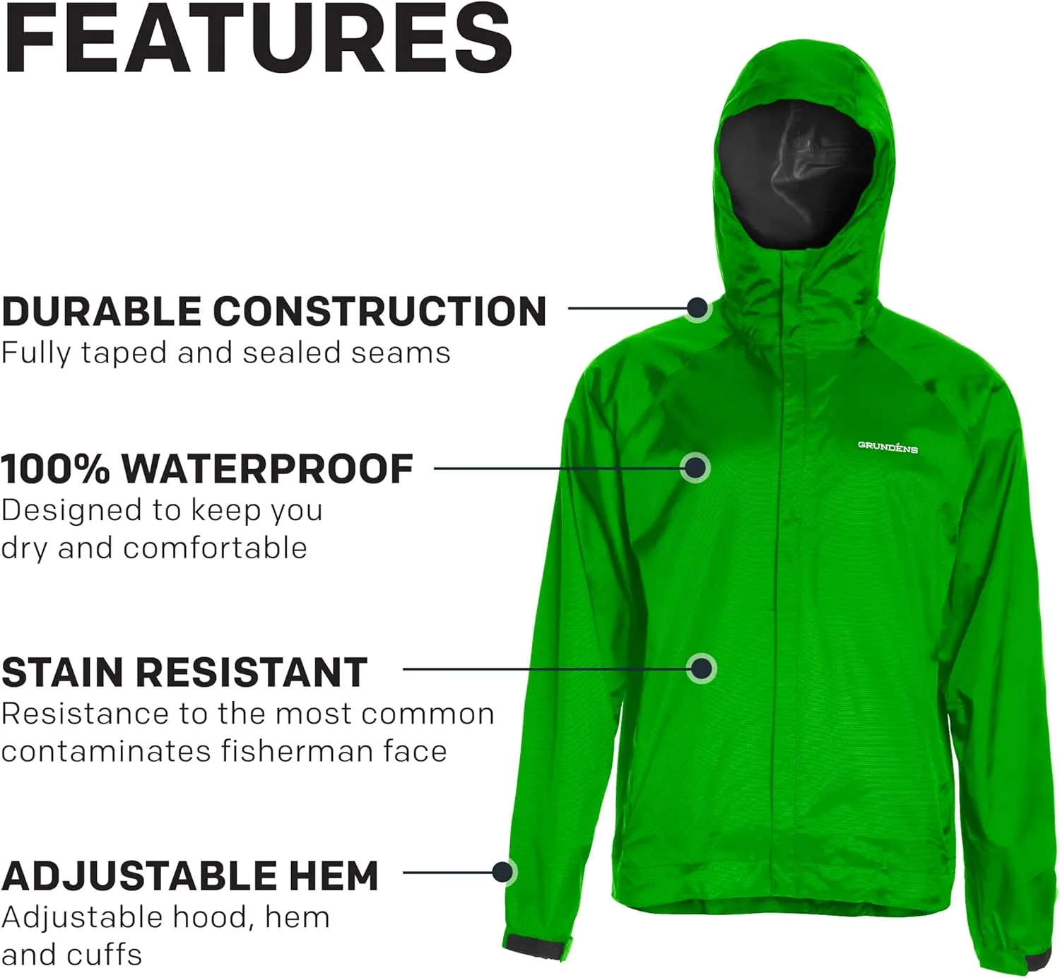 Grund??ns Weather Watch Hooded Fishing Jacket