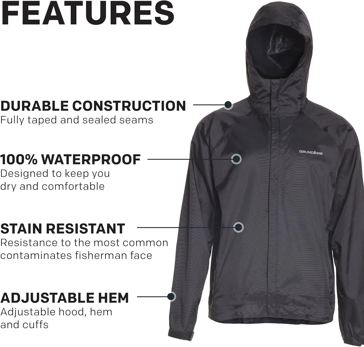 Grund??ns Weather Watch Hooded Fishing Jacket