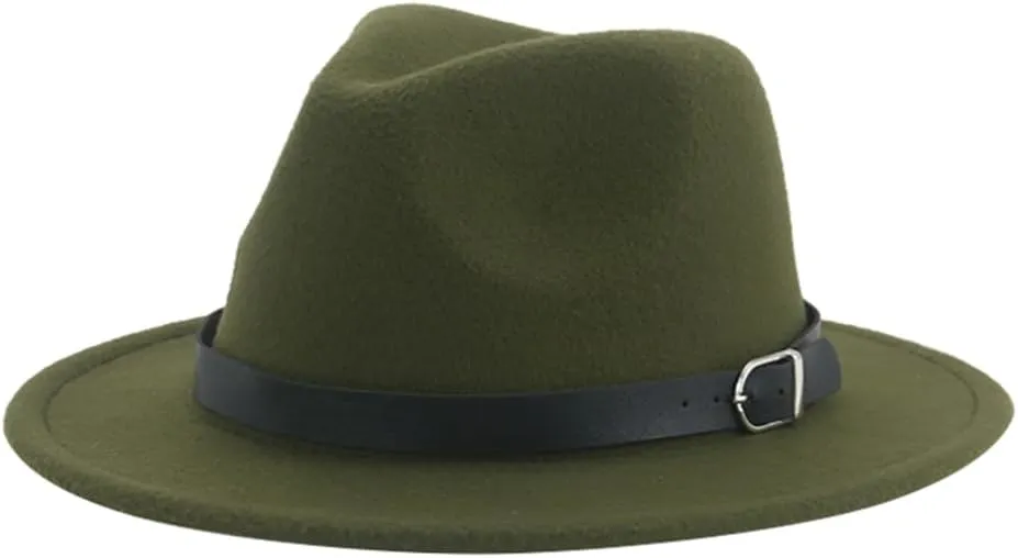 Hdhdeueh Womens Fedoras Hats Men Band Belt Casual Wedding Formal Hat