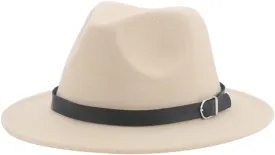 Hdhdeueh Womens Fedoras Hats Men Band Belt Casual Wedding Formal Hat