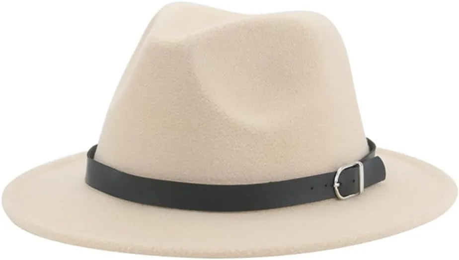 Hdhdeueh Womens Fedoras Hats Men Band Belt Casual Wedding Formal Hat